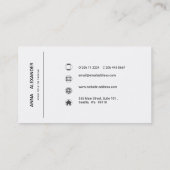 Carte De Visite Pierre de cristal Iridescente, Vert, Mousse, (Dos)