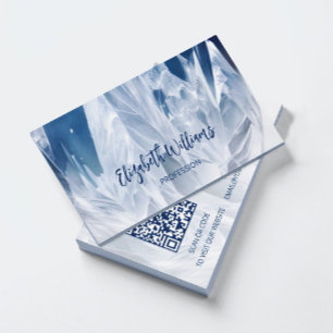 Carte De Visite Pierre de cristal QR Code Mountain
