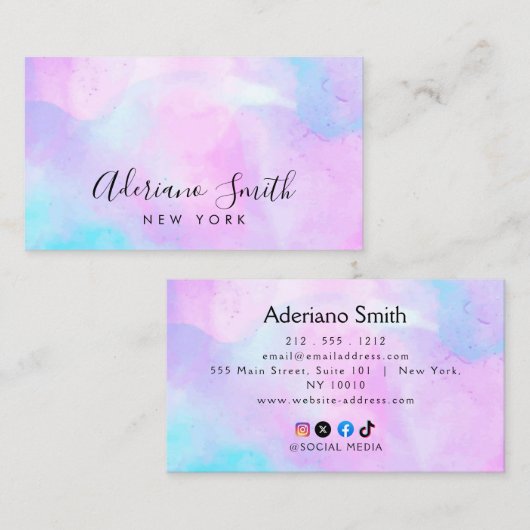 Carte De Visite pierre de l'opale (Devant / Derrière)