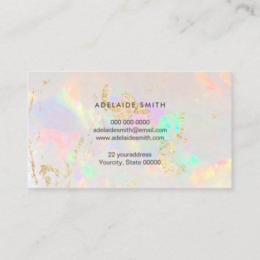 Carte De Visite pierre de l'opale (Dos)