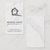 Carte De Visite Pierre de marbre | Conseiller financier (Devant / Derrière)
