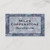 Carte De Visite Pierre de marbre de granit gris-bleu moderne (Devant)