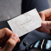 Carte De Visite Pierre de marbre de luxe rose-or Faux