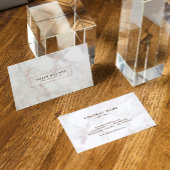 Carte De Visite Pierre de marbre de luxe rose-or Faux