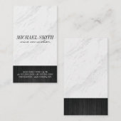 Carte De Visite Pierre de marbre et armature en bois (Devant / Derrière)