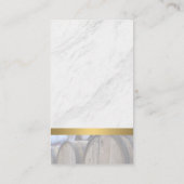 Carte De Visite Pierre de marbre et vin de finition bois | Barre à (Dos)