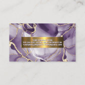 Carte De Visite Pierre de marbre pourpre | Gold Sparkly Flakes (Dos)