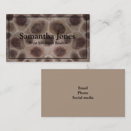 Carte De Visite Pierre de Petoskey (Devant / Derrière)