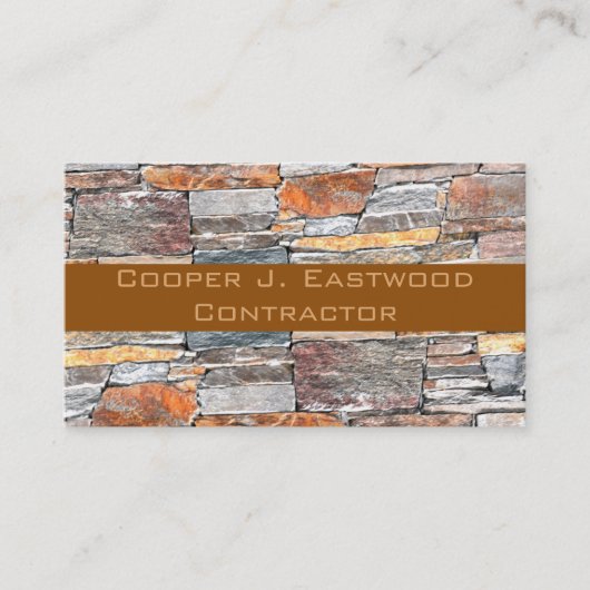 Carte De Visite Pierre de pierre naturelle pierre de pierre motif  (Devant)