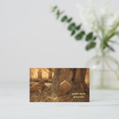 Carte De Visite Pierre de tête du cimetière généalogique (Debout devant)