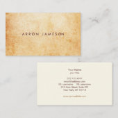 Carte De Visite Pierre en terre cuite d'âge rustique (Devant / Derrière)