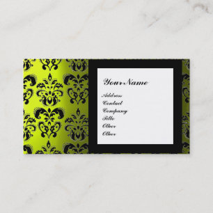 Carte De Visite PIERRE GEMME DAMASK MONOGRAMME, 2 topaze , violet
