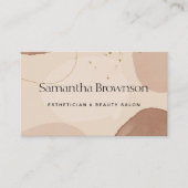 Carte De Visite Pierre géométrique Brown Beige Blush (Devant)