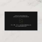 Carte De Visite Pierre géométrique moderne noir (Dos)