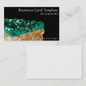 Carte De Visite Pierre minérale Dioptase Emeraude  (Devant / Derrière)