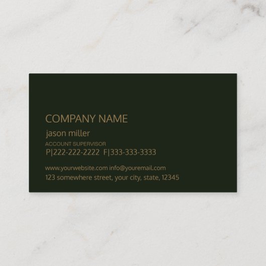 Carte De Visite Pierre Monogramme Marbre Orange ID332 (Dos)