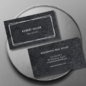 Carte De Visite Pierre noire moderne Realtor