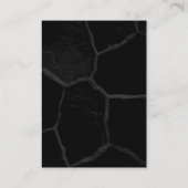 Carte De Visite Pierre noire professionnelle rouge monogramme gras (Dos)