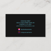 Carte De Visite Pierre Opale Holographique Moderne Design (Dos)