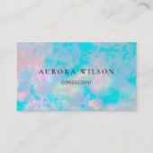 Carte De Visite Pierre Opale Holographique Moderne Design (Devant)