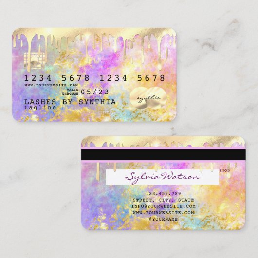 Carte De Visite pierre opale moderne (Devant / Derrière)