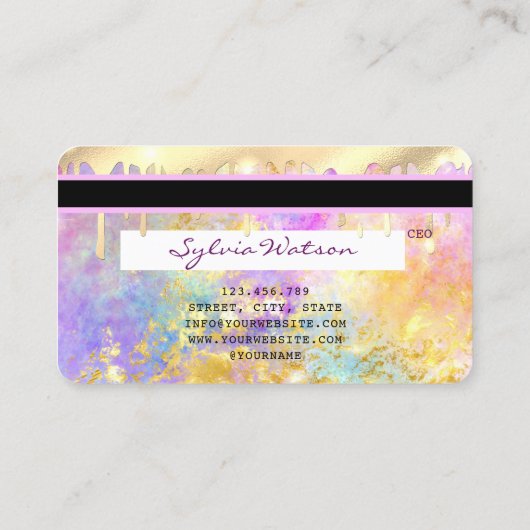 Carte De Visite pierre opale moderne (Dos)