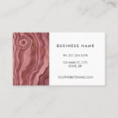 Carte De Visite Pierre rose en marbre rose et or (Dos)