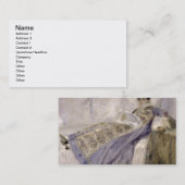 Carte De Visite Pierre une Madame Monet de Renoir | sur un sofa (Devant / Derrière)
