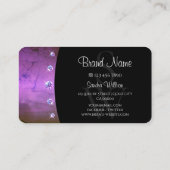 Carte De Visite Pierres blanches dorées Roses de luxe (Dos)