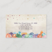 Carte De Visite Pierres d'aquarelle - cristaux (Dos)