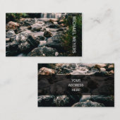 Carte De Visite PIERRES de CASCADE de photographie + vos idées (Devant / Derrière)