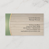 Carte De Visite Pierres de massage sur la sauge en bois de spa (Dos)