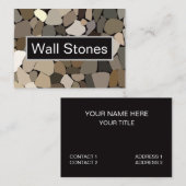 Carte De Visite Pierres de mur colorées (Devant / Derrière)