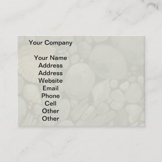 Carte De Visite Pierres de plage Coques Galets Rochers Peinture Ar (Devant)