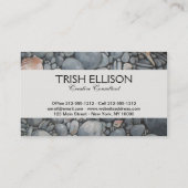 Carte De Visite Pierres de plage Coques Galets Rochers Peinture Ar (Dos)