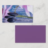 Carte De Visite Pierres de zen de thérapeute de massage (Devant / Derrière)