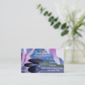 Carte De Visite Pierres de zen de thérapeute de massage (Debout devant)