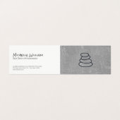 Carte De Visite Pierres empilées | Marbles gris | Spa de jour (Extérieur déplié)