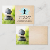 Carte De Visite Pierres empilées | Yoga Mandala Motif (Devant / Derrière)