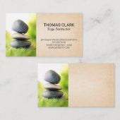 Carte De Visite Pierres empilées | Zen | Yoga (Devant / Derrière)
