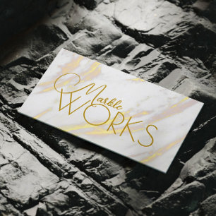 Carte De Visite Pierres en marbre doré oeuvres contreparties Monum