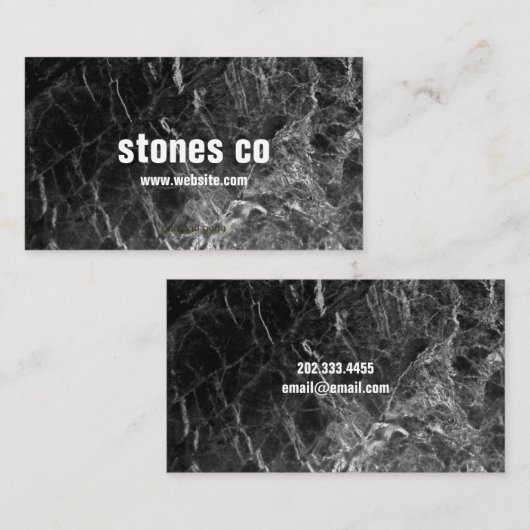 Carte De Visite Pierres en pierre Granit Marbre Marbre Parquet (Devant / Derrière)