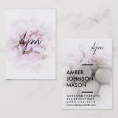 Carte De Visite Pierres & Fleurs (massothérapie) (Devant / Derrière)