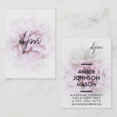 Carte De Visite Pierres & Fleurs (massothérapie) (Devant / Derrière)