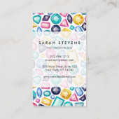 Carte De Visite Pierres gemmes brillantes Girly chics de diamant (Dos)