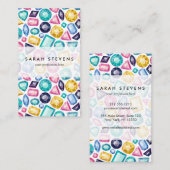 Carte De Visite Pierres gemmes brillantes Girly chics de diamant (Devant / Derrière)