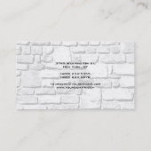 Carte De Visite Pierres murales élégantes et modernes (Dos)