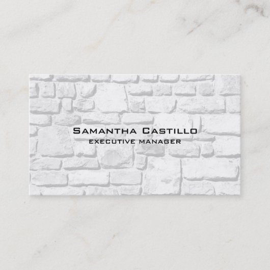Carte De Visite Pierres murales élégantes et modernes (Devant)