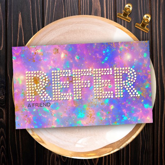 Carte De Visite Pierres Opale de diamant Or Référence