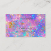 Carte De Visite Pierres Opale de diamant Or Référence (Dos)